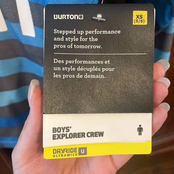 NWT Burton Boys Explorer Crew Snowboard Layering Shirt XS - Picture 5 of 6